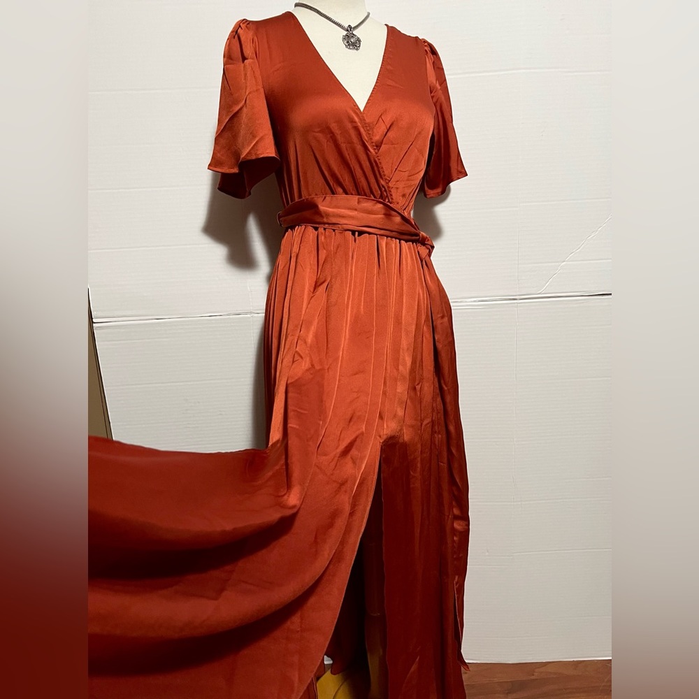 Balticborn  formal wedding maxi dress size S Rust